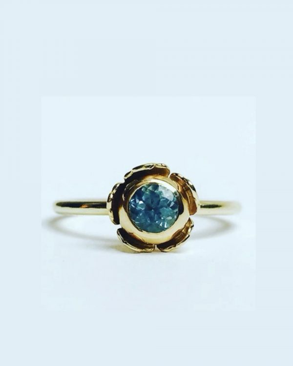 SKOVBÆR Aquamarine gold ring